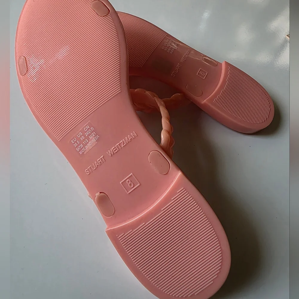 Stuart Weitzman Peach Sandals‎ with Braided Straps. Size 8. NWOT.